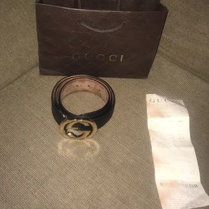 Authentic Gucci Guccissima interlocking GG belt 85
